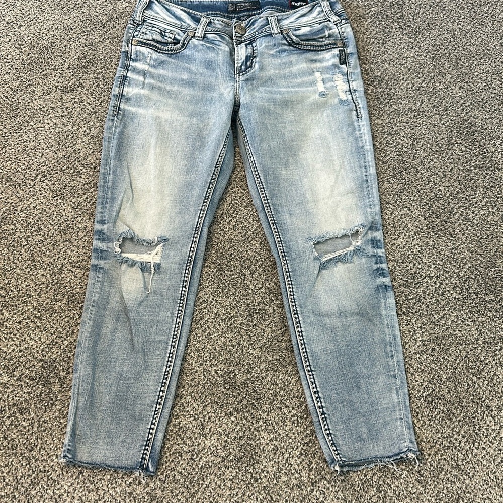 Womens Silver Suki ankle  skinny